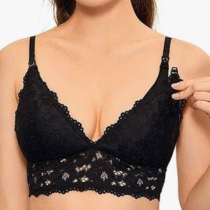 Lace nursing bra